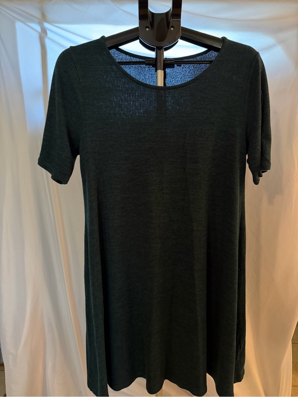 Jersey knit T-Shirt Dress casual trapeze style Apt. 9 Dark Green
